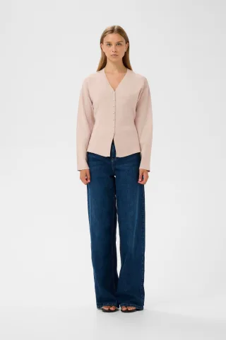 Strickpullover YenahIW Strickpullover Feminine Form beige