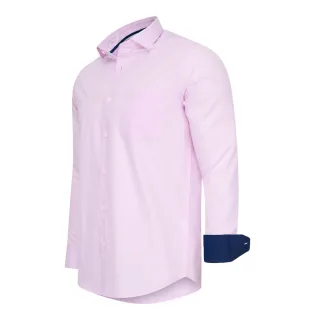 Stretch Overhemd Milano von Cappuccino Italia in der farbe Rosa.