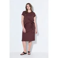 Studio Untold Midikleid Midi-Jerseykleid A-Line Drapierung mit Bindeband
