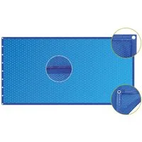 Aqualux Pool-Abdeckplane Solarplane, Solarfolie für Pool oval, Größe wählba (1-St), Ösen