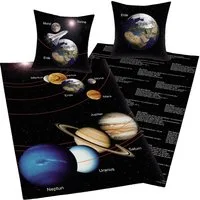 Herding Young Collection Wendebettwäsche Sonnensystem, Linon, 2 teilig, mit Infotexten