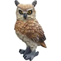 Fachhandel Plus Tierfigur Eule Dekofigur Gartendeko Tierfigur Kautz Uhu Greifvogel, wundervolle Gartenfigur