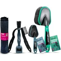 bio-chem Reinigungsbürsten-Set Fahrradzubehör-Set 6-tlg. – Bürsten- & Tuch-Set für perfekte Pflege, (Fahrradbürsten SET 6-teilig)