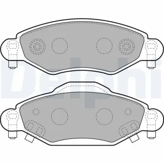 Delphi Bremsbel?ge vorne Toyota Yaris P1 P2 LP1840