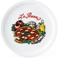 van Well Pizzateller Napoli, (6 St), Teller Set, Porzellan, spülmaschinen- und mikrowellengeeignet, Ø 30 cm