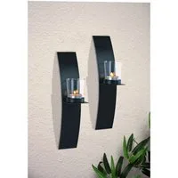 GartenHero Wandkerzenhalter Wandkerzenhalter Teelichter Wand Kerzenhalter Wandleuchter Kerze Metall Teelichthalter