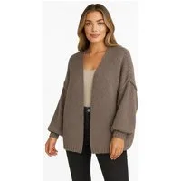 Worldclassca Cardigan Worldclassca Strickjacke Cardigan Uni Open Front Pullover Lang Casual Neue Kollektion - Stilvolle und gemütliche Strickmode für Damen