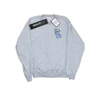 Disney - "Lilo And Stitch Stitch Backside Breast Print" Sweatshirt für Herren (Grau)