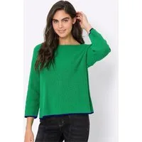 heine Strickpullover Pullover 3/4-Arm Feinstrick, Rippoptik