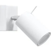 SOLLUX lighting Wandleuchte Wandleuchte Ring Weiß, Nicht enthalten