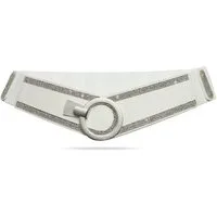 Caspar Taillengürtel GU315 Damen elastischer breiter Glitzer Strass Gürtel