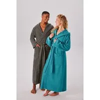 OTTO home Unisex-Bademantel Regona, Hotelbademantel, Morgenmantel, Standardlänge & Überlänge, Langform, Veloursfrottier, Kapuze, Gürtel, Damen & Herren, mit Taschen, flauschig, weich, Velours, Sauna & Spa