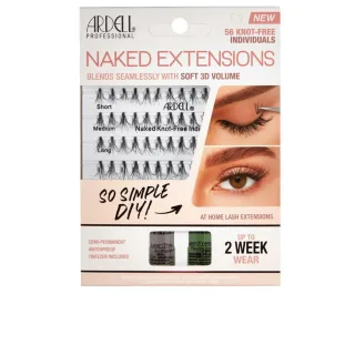 Ardell Naked Extensions Soft 3d Volume X 56 Knotenfreie Einzelsträhnen #schwarz 1 Stück