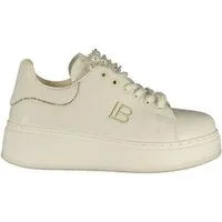 Laura Biagiotti Sneaker Damen-Sportschuh Weiß mit Perlendetails und