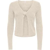 ONLY Strickjacke ONLRICA LS RIB FLOWER CARDI CC KNT Materialmix, regular fit
