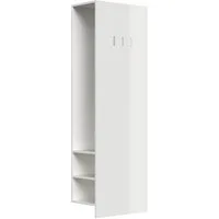 Magnolia Home Garderoben-Set Garderobenpaneel Urban 3 Haken Garderobenstange 6 Paar Schuhe lackiert
