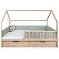 Ehrenkind Bettumrandung 4 tlg für Kinderbetten, (Bettumrandung Jugendbett, 4-tlg., für die Bettenserie Lille und Livo), Bettumrandung Kinderbett aus 100% Bio Baumwolle