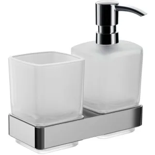 Emco Loft Glashalter 053100100 chrom, Glashalter und Flüssigseifenspender