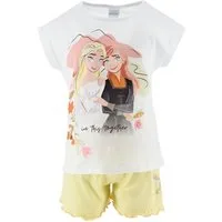 Disney Shorts Disney Die Eiskönigin Anna Elsa Kinder Sommerset Shorts plus T-Shirt 100% Baumwolle, Gr. 104 bis 128