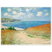 Posterlounge Wandbild Strandweg durch den Weizen bei Pourville, Claude Monet, erhältlich als Poster, Leinwandbild, Wandsticker oder Acrylglasbild