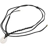 Guru-Shop Perlenkette Kauri Makramee Muschel Halskette, Kette,..