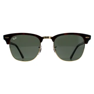 Rayban Lunettes De Soleil Clubmaster 3016 990/58 Rouge Havana Vert Polarisé Gret 51mm