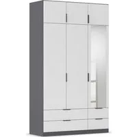 rauch Kleiderschrank Drehtürenschrank Schrank Garderobe Ankleide Schlafzimmer LAGOA (3 verschiedene Ausstattungen BASIC/CLASSIC/PREMIUM (inkl. SOFT-CLOSE) geräumige Schubladen, 3 Breiten, optional mit Aufsatz MADE IN GERMANY
