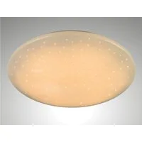 TRANGO LED Deckenleuchte, 3180 Modern LED Deckenstrahler *ROSIE* mit Kristalleffekt aus Acryl Lampenschirm, Deckenlampe, Badlampe, Wandleuchte Sternenhimmel-Optik 12 Watt Modul 3000K warmweiß Flurlampe, WC Lampe mit 290mm Durchmesser