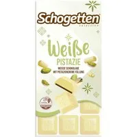 Schogetten Schokolade, Schogetten weisse Pistazie mit Pistaziencremefüllung Packung 100g