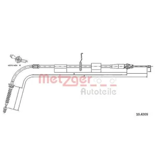 Metzger Handbremsseil hinten links Mini 10.4309