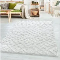 SIMPEX24 Teppich Geometrisch Design, Läufer, Höhe: 20 mm, Teppich Wohnzimmer Boho Design 3D Optik Skandinavische Stil