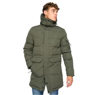 Crosshatch - "Milwaka" Steppjacke für Herren (Oliv)