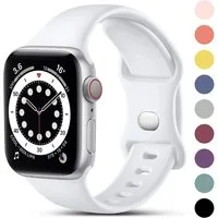 Widmann-Shop Smartwatch-Armband Apple Watch Silikon Armband Series 6 7 8 9 10 Ultra SE 38-49mm