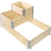 Garronda Hochbeet-Profil Palettenrahmen Hochbeet 3-stufige Pflanzenbeet Kräuterbeet GD-0075 (1-St., Set)
