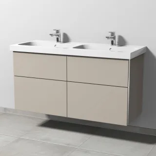 Sanipa 3way Waschtischunterbau zu Geberit iCon Light Waschtisch mit 4 Auszügen, Kaschmir-Matt BP5771U