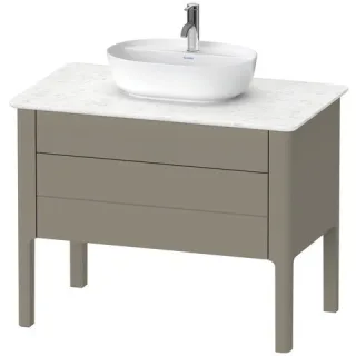 Duravit Luv Konsolenwaschtischunterbau bodenstehend Stein Grau Seidenmatt 938x570x743 mm - LU9569092 LU956909292