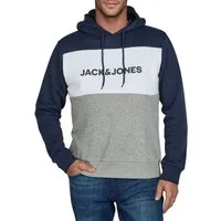 Jack & Jones Kapuzenpullover Herren Hoodie JWHLOGO BLOCKING Regular Fit Sweatshirt mir Kängurutasche