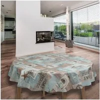 laro Tischdecke Wachstuch-Tischdecken Meer Strand Rund 140cm