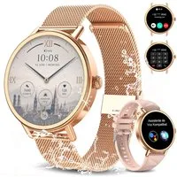 blackview Smartwatch Damen, Bluetooth-Telefonie, Über 100 Sportmodi, Neuheit 2026 Smartwatch (1.26 Zoll), 1-tlg., 320 mAh, GoMore Gesundheitsalgorithmus, Sprachassistent, Schrittzähler