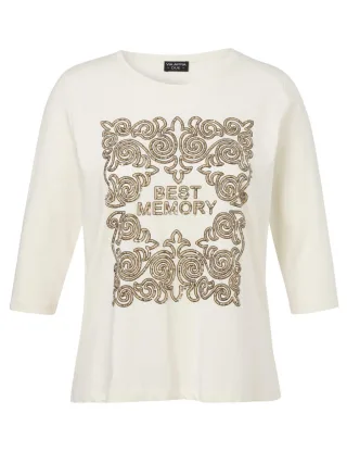 VIA APPIA DUE - T-Shirt mit Motiv-Print weiß - Gr. - 42