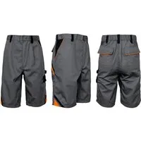 Artmas Arbeitsshorts Kurze Hose Arbeitshose Berufshose Schutzhose Sommer Shorts Grau