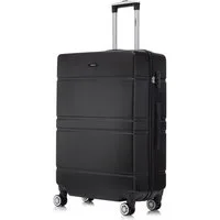 YONSLY Kofferset Reisekoffer Trolley Rollkoffer Hartschale in Größen S/M/L/XL, 4 Rollen, (Einzelkoffer, 1 tlg., Größe wählbar: S, M, L oder XL), aus ABS mit Zahlenschloss, 360°-Rollen und weichem Gummigriff