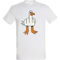 Youth Designz Print-Shirt Möwe Finger Herren T-Shirt mit lustigen Frontprint