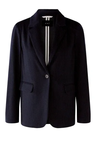 Oui - Blazer Heavy Jersey dk blue grey - Gr. - 46