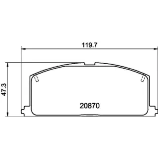 Hella Bremsbel?ge vorne Toyota 8DB355006-091