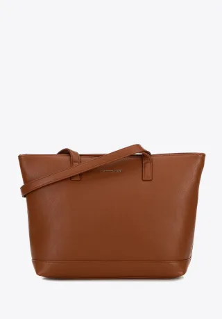 Wittchen Damen-Laptoptasche, 15, 6 Zoll, Kunstleder, Braun, Öko-Leder