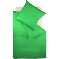 fleuresse Bettwäsche Colours, 100% Baumwolle, 2 teilig, Uni-Mako-Satin, superweich, atmungsaktiv, hochwertige Reißverschlüsse
