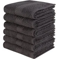 OTTO home Gästehandtücher Juna, als Set und Serie erhältlich, 6 Gästetücher, 30x50cm, Walkfrottee (6-St), 100% Baumwolle, mit Bordüre, Uni-Farben, weich