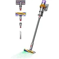 DYSON Akku-Hand-und Stielstaubsauger Dyson V15 Detect Absolute Nickel/Gelb, 660 W, 240 Airwatt Saugkraft, Stauberkennungssensor
