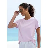 Beachtime by Lascana T-Shirt mit modischem Schlitz am Saum aus luftiger Baumwoll-Qualität